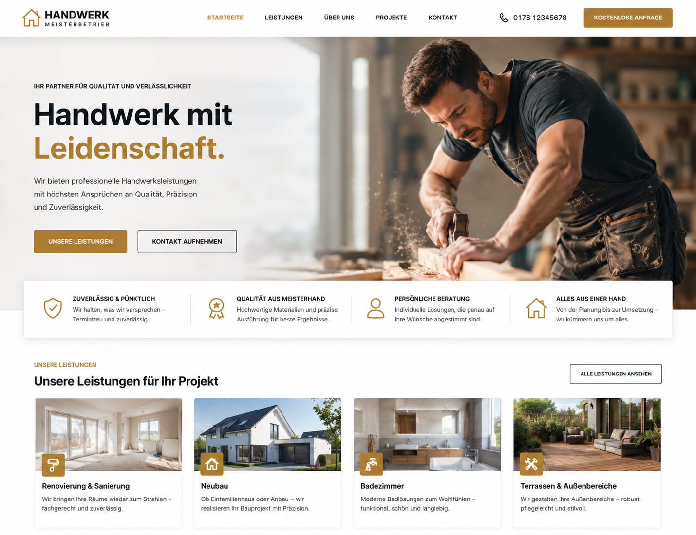 Beispiel einer modernen professionellen Website von Webora Studio Berlin, dargestellt auf Laptop und Mobilgerät
